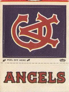 1969 Fleer Patches #NNO California Angels Monogram Front