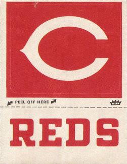 1969 Fleer Patches #NNO Cincinnati Reds Monogram Front