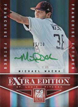 2012 Panini Elite Extra Edition - Franchise Futures Signatures Green Ink #4 Michael Wacha Front