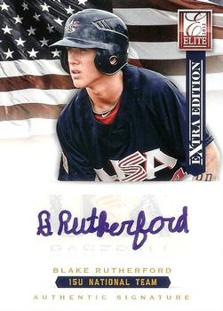 2012 Panini Elite Extra Edition - USA Baseball 15U Signatures #17 Blake Rutherford Front