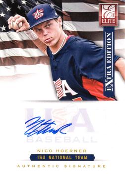 2012 Panini Elite Extra Edition - USA Baseball 15U Signatures #11 Nico Hoerner Front