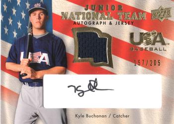 2008 Upper Deck - USA Junior National Team Jersey Patch Autographs #USJR-KB Kyle Buchanan Front