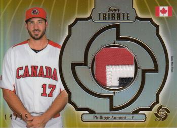 2013 Topps Tribute WBC - Prime Patches Gold #WPP-PA Phillippe Aumont Front