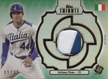 2013 Topps Tribute WBC - Prime Patches Green #WPP-ARI Anthony Rizzo Front