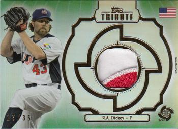 2013 Topps Tribute WBC - Prime Patches Green #WPP-RD R.A. Dickey Front
