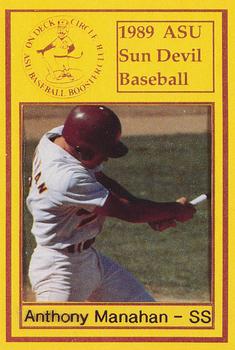 1989 Arizona State Sun Devils #NNO Anthony Manahan Front