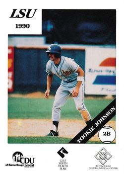 1990 LSU Tigers #16 Tookie Johnson Front