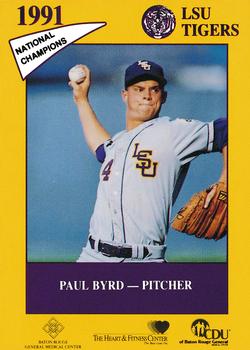 1991 LSU Tigers #14 Paul Byrd Front