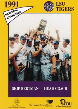 1991 LSU Tigers #3 Skip Bertman Front