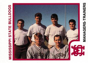 1992 Mississippi State Bulldogs #NNO Managers and Trainers Front