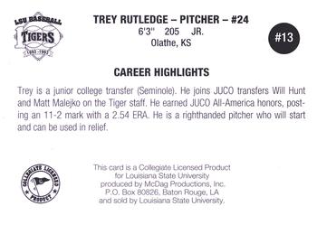 1993 LSU Tigers #13 Trey Rutledge Back
