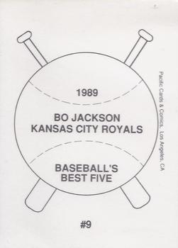 1989 Pacific Cards & Comics Baseball's Best Five (unlicensed) #9 Bo Jackson Back