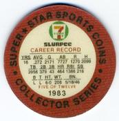 1983 7-Eleven Super Star Sports Coins #5 Reggie Jackson Back