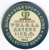 1983 7-Eleven Super Star Sports Coins #6 Dusty Baker Back