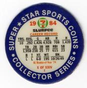 1984 7-Eleven Super Star Sports Coins: Central Region #X E Mike Hargrove Back