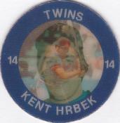 1984 7-Eleven Super Star Sports Coins: Central Region #XI E Kent Hrbek Front