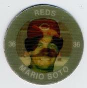 1984 7-Eleven Super Star Sports Coins: Central Region #XIII E Mario Soto Front