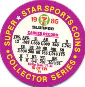 1985 7-Eleven Super Star Sports Coins: Central Region #III PJ Dave Winfield Back