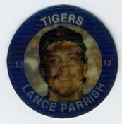 1985 7-Eleven Super Star Sports Coins: Central Region #XIII PJ Lance Parrish Front