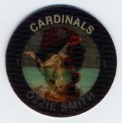 1985 7-Eleven Super Star Sports Coins: Central Region #XVI PJ Ozzie Smith Front