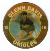 1991 Score 7-Eleven Superstar Action Coins: Atlantic Region #1 HS Glenn Davis Front