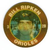 1991 Score 7-Eleven Superstar Action Coins: Atlantic Region #12 HS Bill Ripken Front