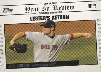 2008 Topps - Year in Review #YR113 Jon Lester Front