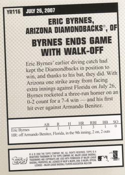 2008 Topps - Year in Review #YR116 Eric Byrnes Back