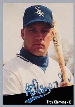 1991 Cal League Reno Silver Sox #17 Troy Clemens Front