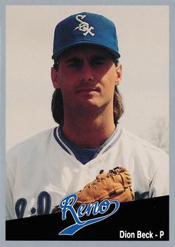 1991 Cal League Reno Silver Sox #23 Dion Beck Front