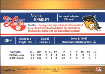 2012 Grandstand Midwest League Top Prospects #NNO Archie Bradley Back