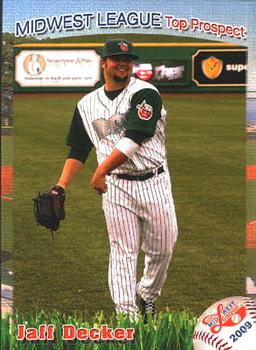 2009 Grandstand Midwest League Top Prospects #NNO Jaff Decker Front