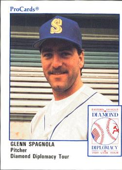 1989 ProCards Eastern League Diamond Diplomacy #DD33 Glenn Spagnola Front