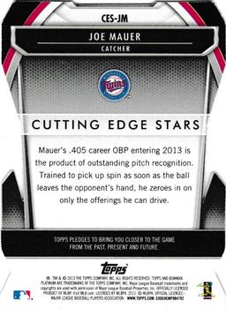 2013 Bowman Platinum - Cutting Edge Stars #CES-JM Joe Mauer Back