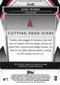 2013 Bowman Platinum - Cutting Edge Stars #CES-MT Mark Trumbo Back