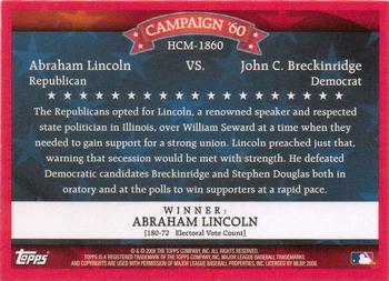 2008 Topps - Historical Campaign Match-Ups #HCM-1860 Abraham Lincoln / John C. Breckinridge Back