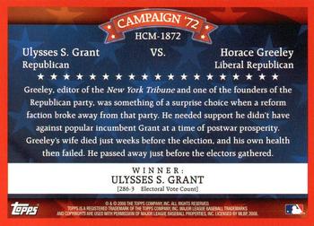 2008 Topps - Historical Campaign Match-Ups #HCM-1872 Ulysses S. Grant / Horace Greeley Back
