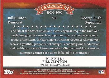2008 Topps - Historical Campaign Match-Ups #HCM-1992 Bill Clinton / George Bush Back