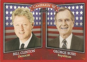 2008 Topps - Historical Campaign Match-Ups #HCM-1992 Bill Clinton / George Bush Front
