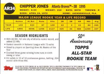 2008 Topps - All-Rookie Team 50th Anniversary #AR34 Chipper Jones Back