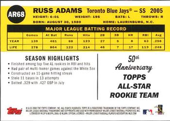 2008 Topps - All-Rookie Team 50th Anniversary #AR68 Russ Adams Back