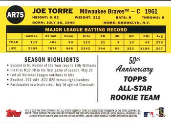 2008 Topps - All-Rookie Team 50th Anniversary #AR75 Joe Torre Back