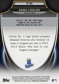 2013 Bowman Platinum - Top Prospects #TP-BS Bubba Starling Back