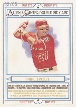 2013 Topps Allen & Ginter - Double Rip Cards #RIP-114 Mike Trout / Josh Hamilton Front