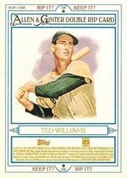 2013 Topps Allen & Ginter - Double Rip Cards #RIP-168 Ted Williams / Babe Ruth Back