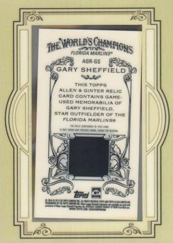 2013 Topps Allen & Ginter - Framed Mini Relics #AGR-GS Gary Sheffield Back