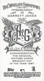 2013 Topps Allen & Ginter - Mini A & G Back #142 Garrett Jones Back
