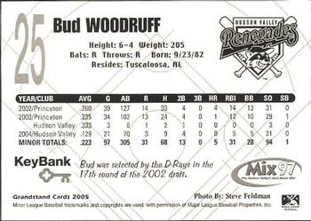 2005 Grandstand Hudson Valley Renegades #34 Bud Woodruff Back