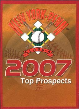 2007 Choice New York-Penn League Top Prospects #NNO Header / Checklist Front