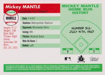 2008 Topps - Mickey Mantle Home Run History #MHR512 Mickey Mantle Back